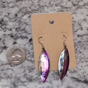 Fishing Lure Earrings - Purple
